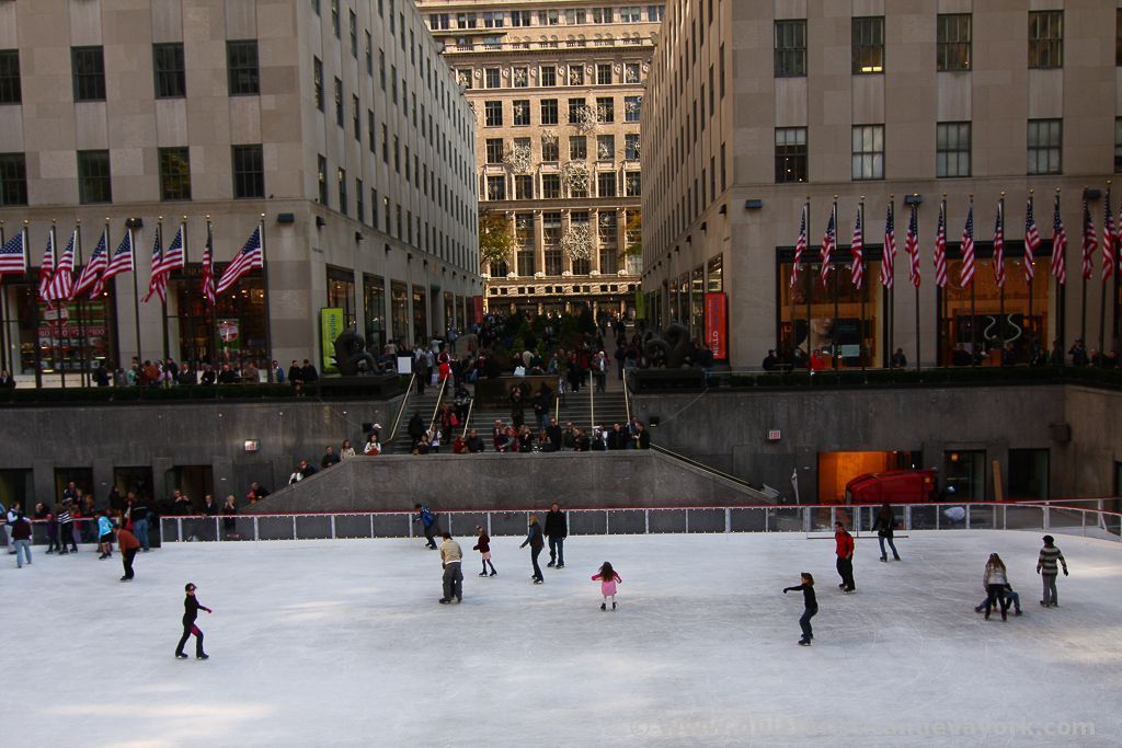 Patinando en el Rockefeller Center