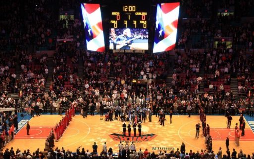 Partido de la NBA en el Madison Square Garden