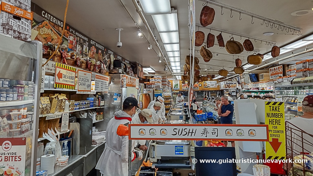 Sección de sushi de Zabar's Sección de sushi de Zabar's